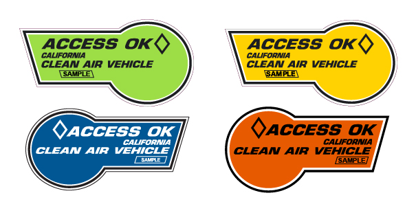 Clean Air Vehicles FasTrak   2023 CAV Decals 